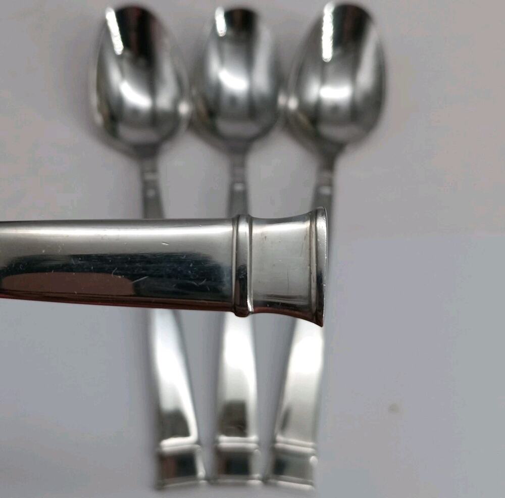 4X Tbsp Heritage Mint Ltd BENTLEY Stainless Glossy 18/10 Flatware Table Spoons